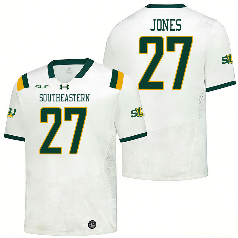 Southeastern Louisiana Lions #27 Jakyri Jones College Football Jerseys,Uniforms Stitched-White
